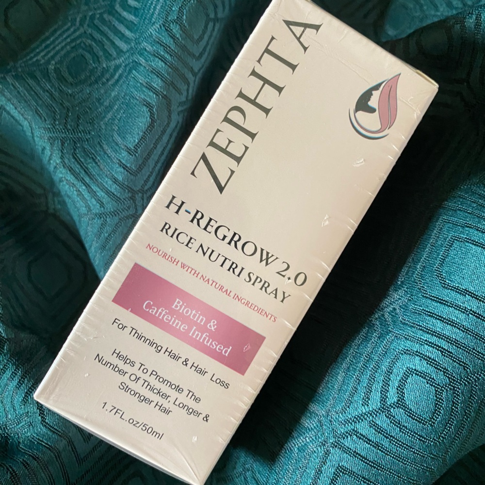 Zephata Hair Regrowth product, natural ingredients, designed for all hair types